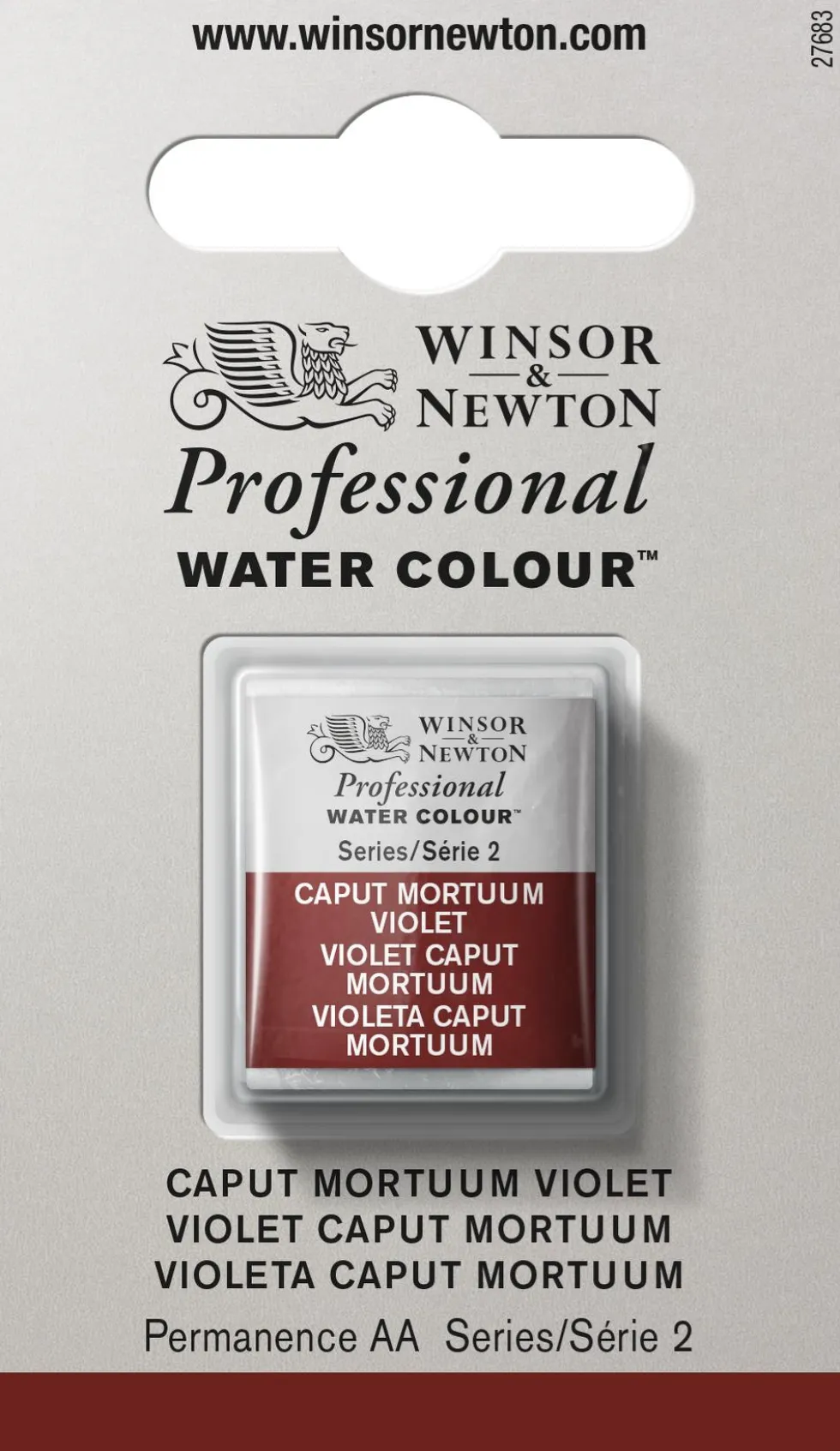 Farba akwarelowa Professional w półkostce - Winsor & Newton - Caput Mortuum Violet