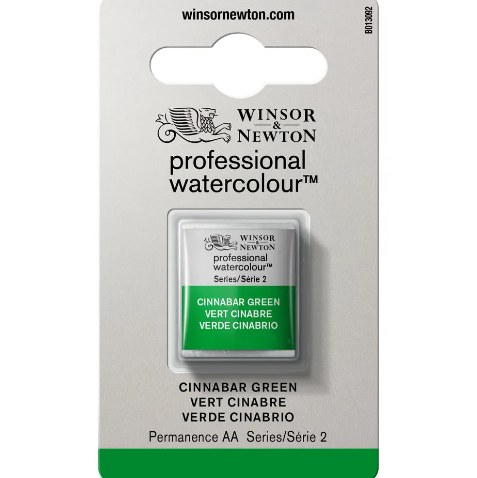 Farba akwarelowa Professional w półkostce - Winsor & Newton - Cinnabar Green