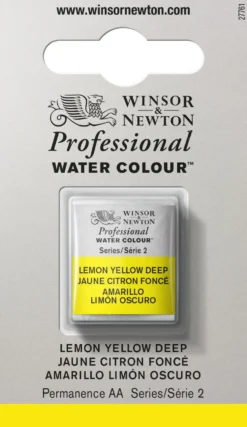 Farba akwarelowa Professional w półkostce - Winsor & Newton - Lemon Yellow Deep