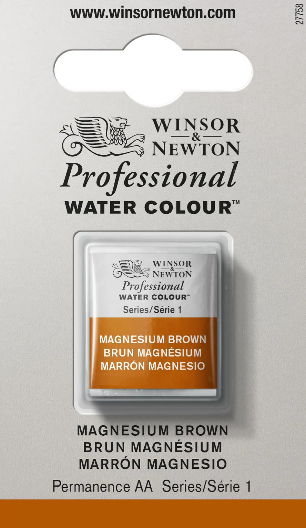 Farba akwarelowa Professional w półkostce - Winsor & Newton - Magnesium Brown