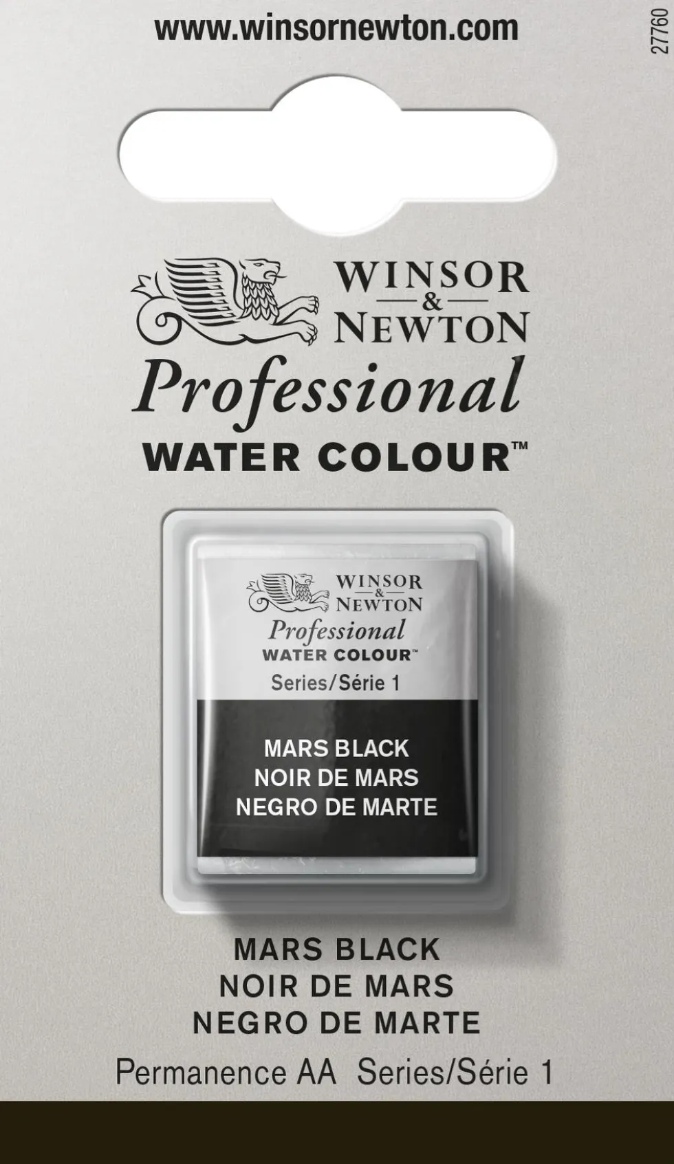 Farba akwarelowa Professional w półkostce - Winsor & Newton - Mars Black