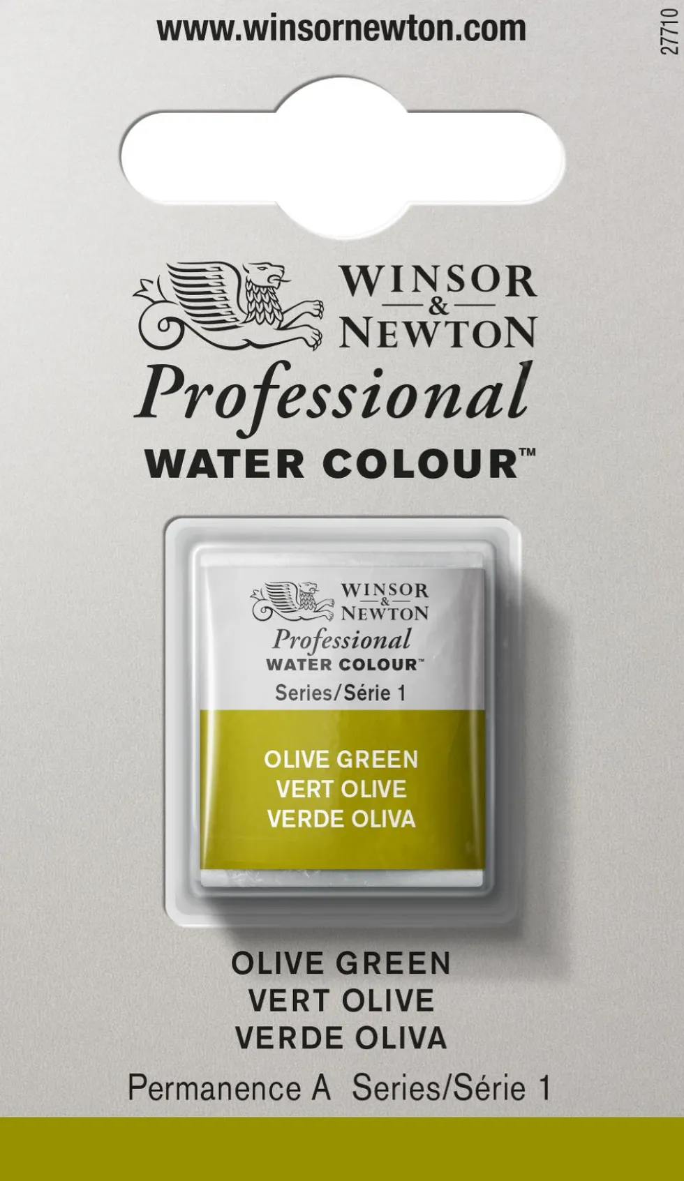 Farba akwarelowa Professional w półkostce - Winsor & Newton - Olive Green