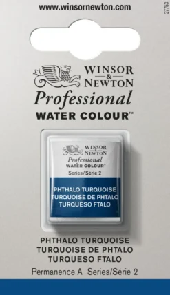 Farba akwarelowa Professional w półkostce - Winsor & Newton - Phthalo Turquoise