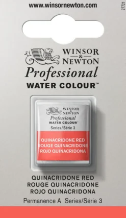 Farba akwarelowa Professional w półkostce - Winsor & Newton - Quinacridone Red