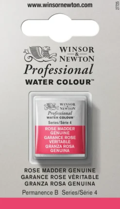 Farba akwarelowa Professional w półkostce - Winsor & Newton - Rose Madder Genuine