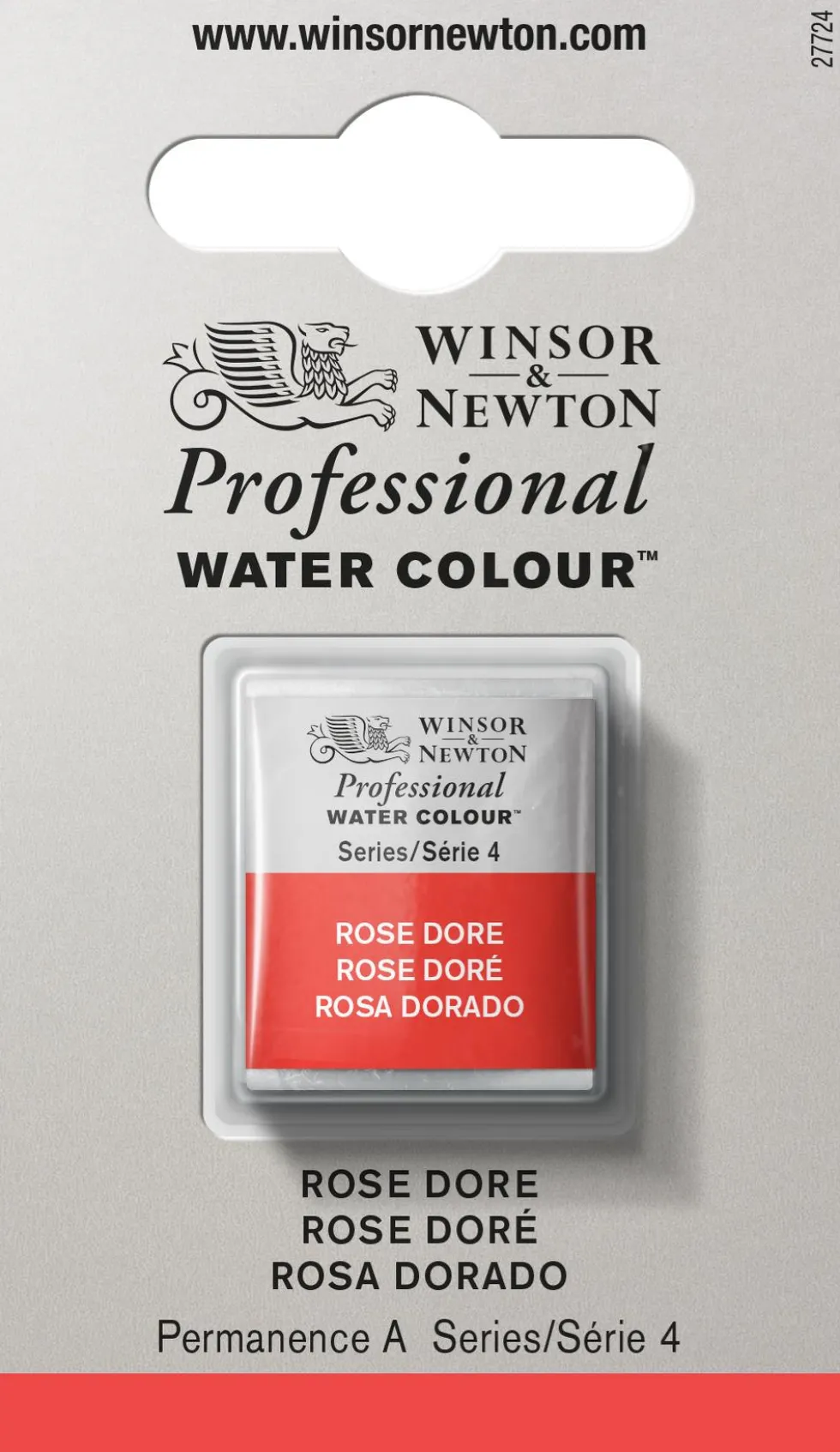 Farba akwarelowa Professional w półkostce - Winsor & Newton - Rose Dore