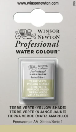 Farba akwarelowa Professional w półkostce - Winsor & Newton - Terre Verte (Yellow Shade)