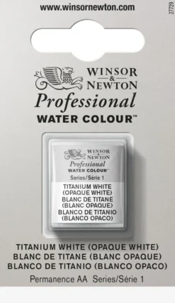 Farba akwarelowa Professional w półkostce - Winsor & Newton - Titanium White