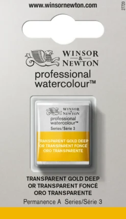Farba akwarelowa Professional w półkostce - Winsor & Newton - Transparent Gold Deep