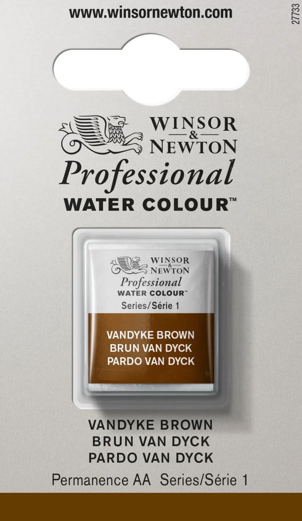 Farba akwarelowa Professional w półkostce - Winsor & Newton - Vandyke Brown