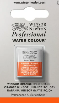 Farba akwarelowa Professional w półkostce - Winsor & Newton - Winsor Red Deep