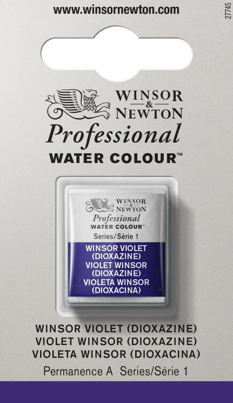 Farba akwarelowa Professional w półkostce - Winsor & Newton - Winsor Violet