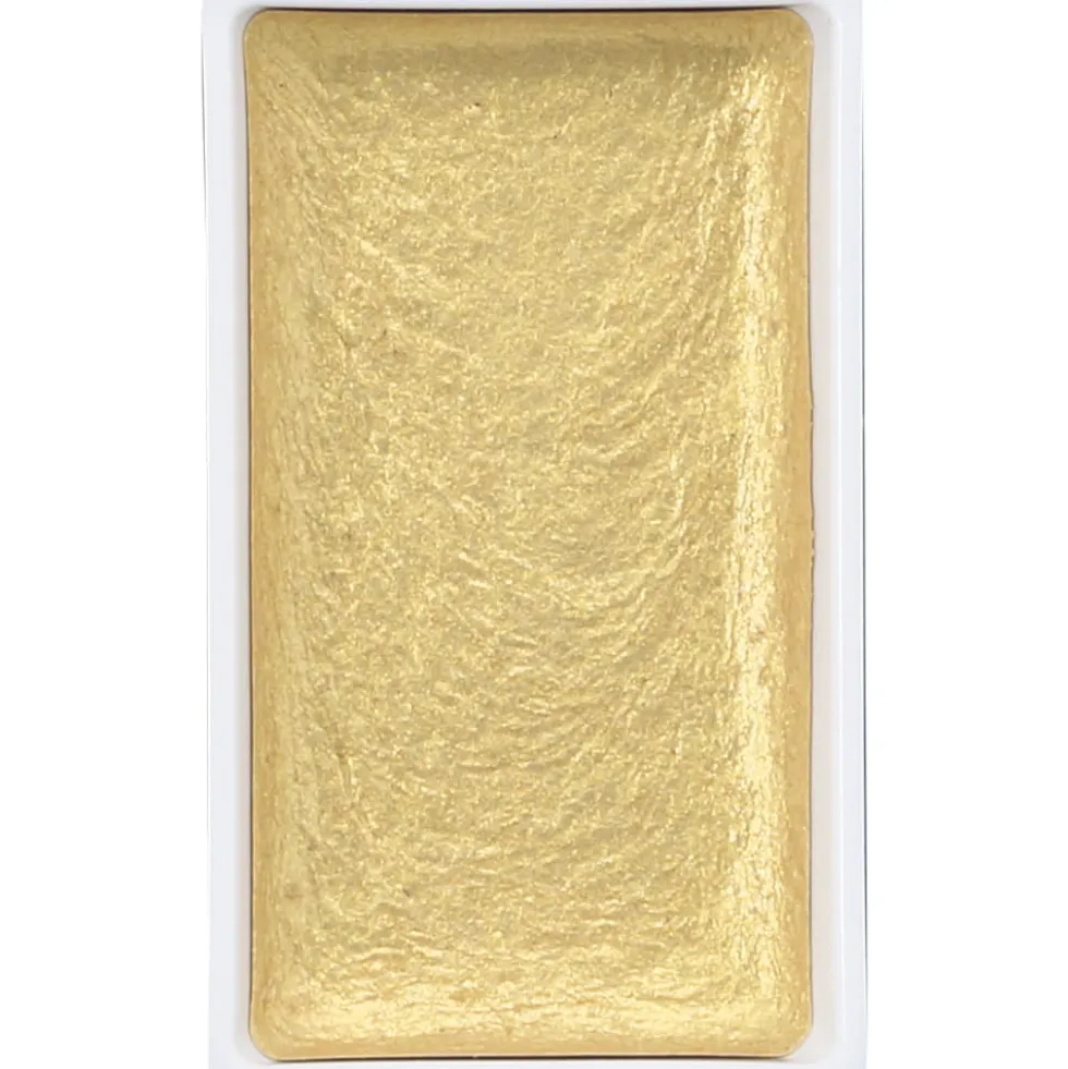 Farba akwarelowa w kostce Gansai Tambi - Kuretake - Light Gold