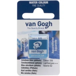 Farba akwarelowa w kostce - Van Gogh - 535 Cerulean Blue Phthalo