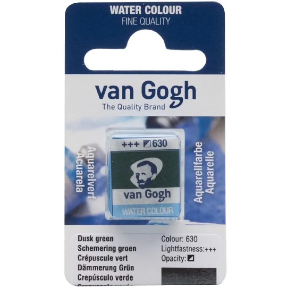 Farba akwarelowa w kostce - Van Gogh - 630 Dusk Green