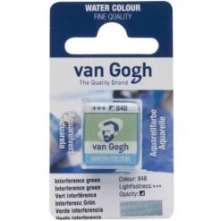 Farba akwarelowa w kostce - Van Gogh - 848 Interference Green