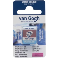 Farba akwarelowa w kostce - Van Gogh - 845 Interference Red