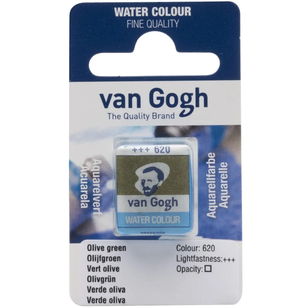 Farba akwarelowa w kostce - Van Gogh - 620 Olive Green