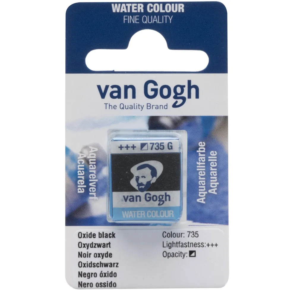 Farba akwarelowa w kostce - Van Gogh - 735 Oxide Black