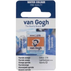 Farba akwarelowa w kostce - Van Gogh - 278 Pyrrole Orange