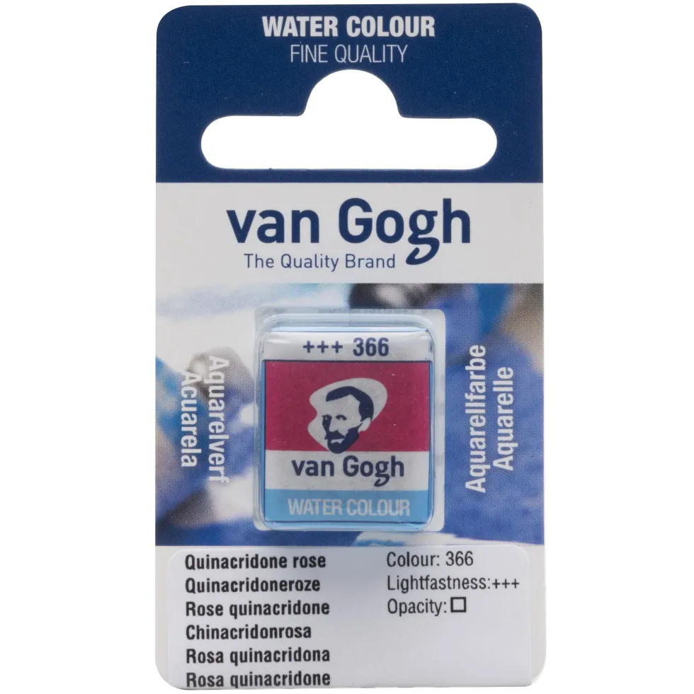 Farba akwarelowa w kostce - Van Gogh - 366 Quinacridone Rose