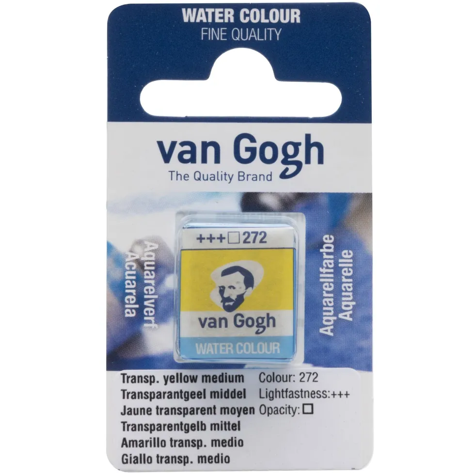 Farba akwarelowa w kostce - Van Gogh - 272 Transparent Yellow Medium