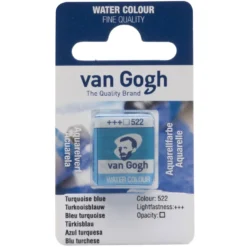 Farba akwarelowa w kostce - Van Gogh - 522 Turquoise Blue