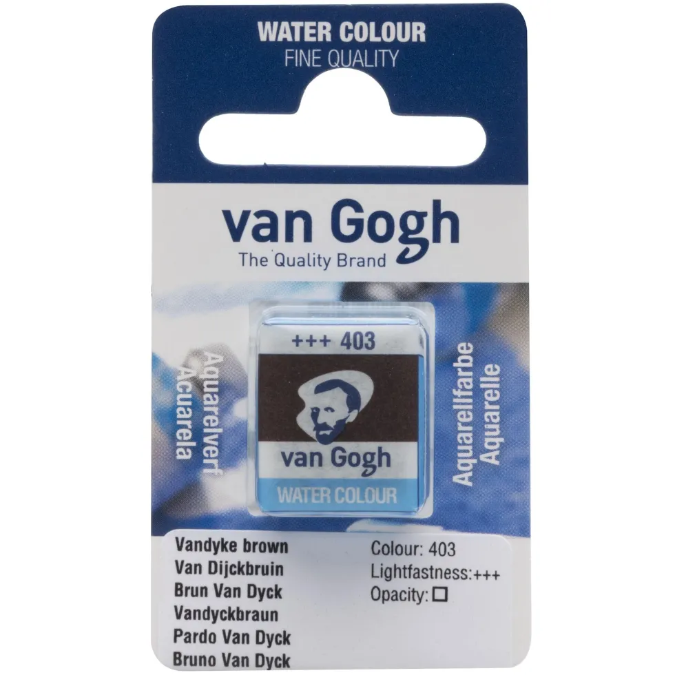 Farba akwarelowa w kostce - Van Gogh - 403 Vandyke Brown