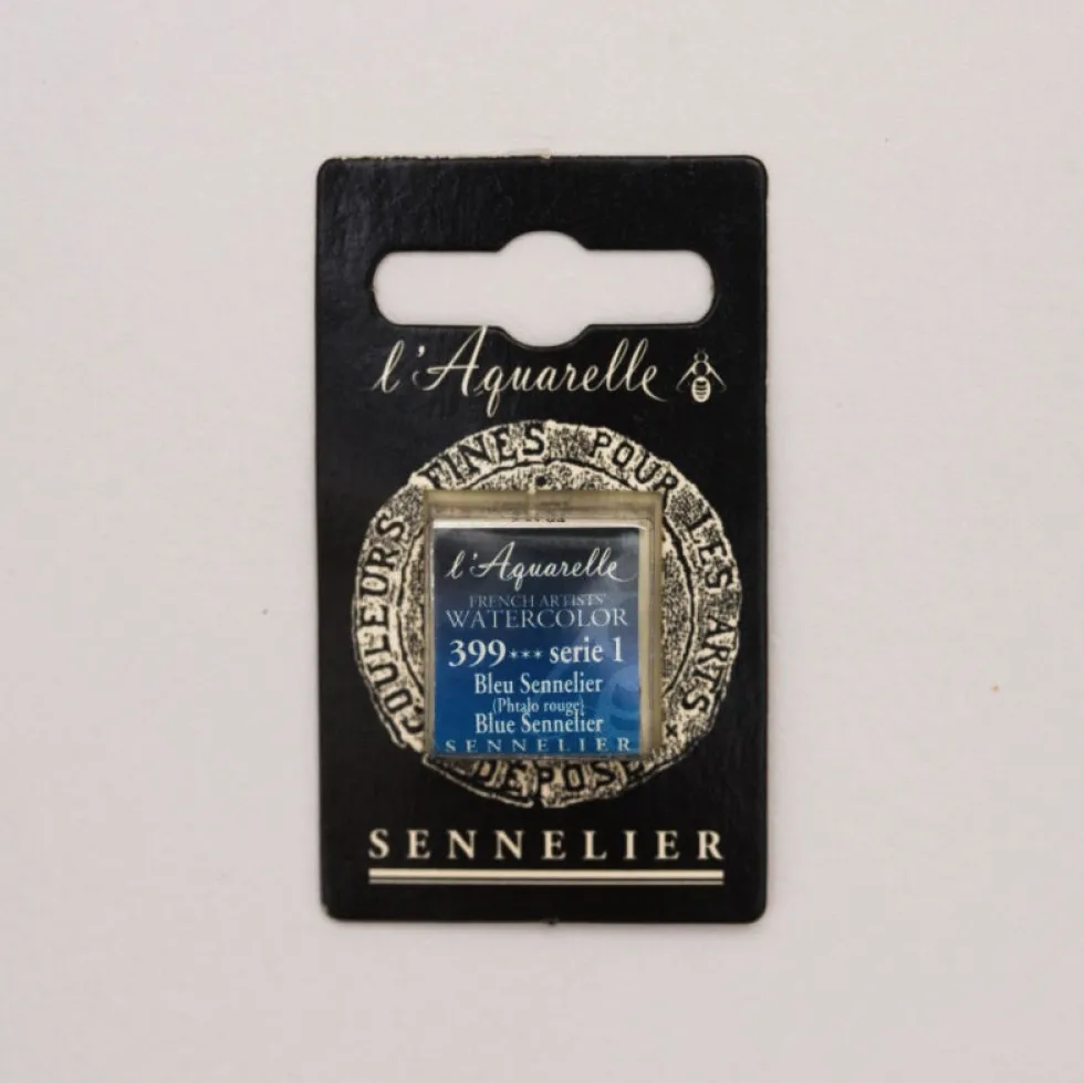 Farba akwarelowa w półkostce l’Aquarelle - Sennelier - 399 Blue Sennelier