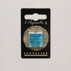 Farba akwarelowa w półkostce l’Aquarelle - Sennelier - 302 Cerulean Blue