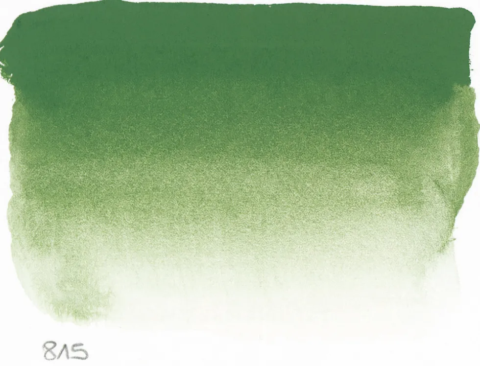 Farba akwarelowa w półkostce l’Aquarelle - Sennelier - 815, Chromium Oxide Green