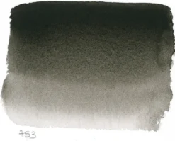 Farba akwarelowa w półkostce l’Aquarelle - Sennelier - 753 Lamp Black
