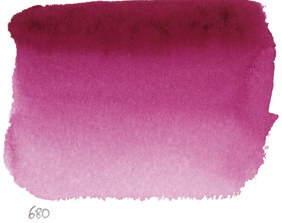 Farba akwarelowa w półkostce l’Aquarelle - Sennelier - 680 Permanent Magenta