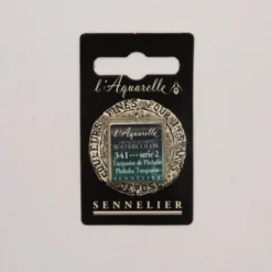 Farba akwarelowa w półkostce l’Aquarelle - Sennelier - 341 Phthalo Turquoise