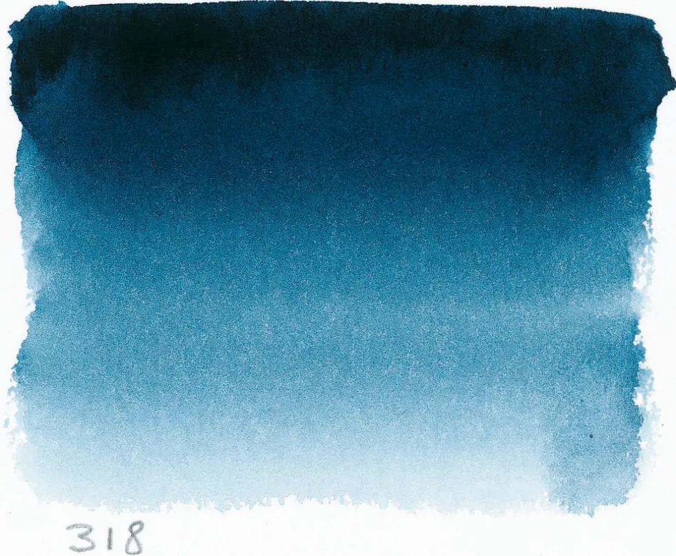 Farba akwarelowa w półkostce l’Aquarelle - Sennelier - 318 Prussian Blue