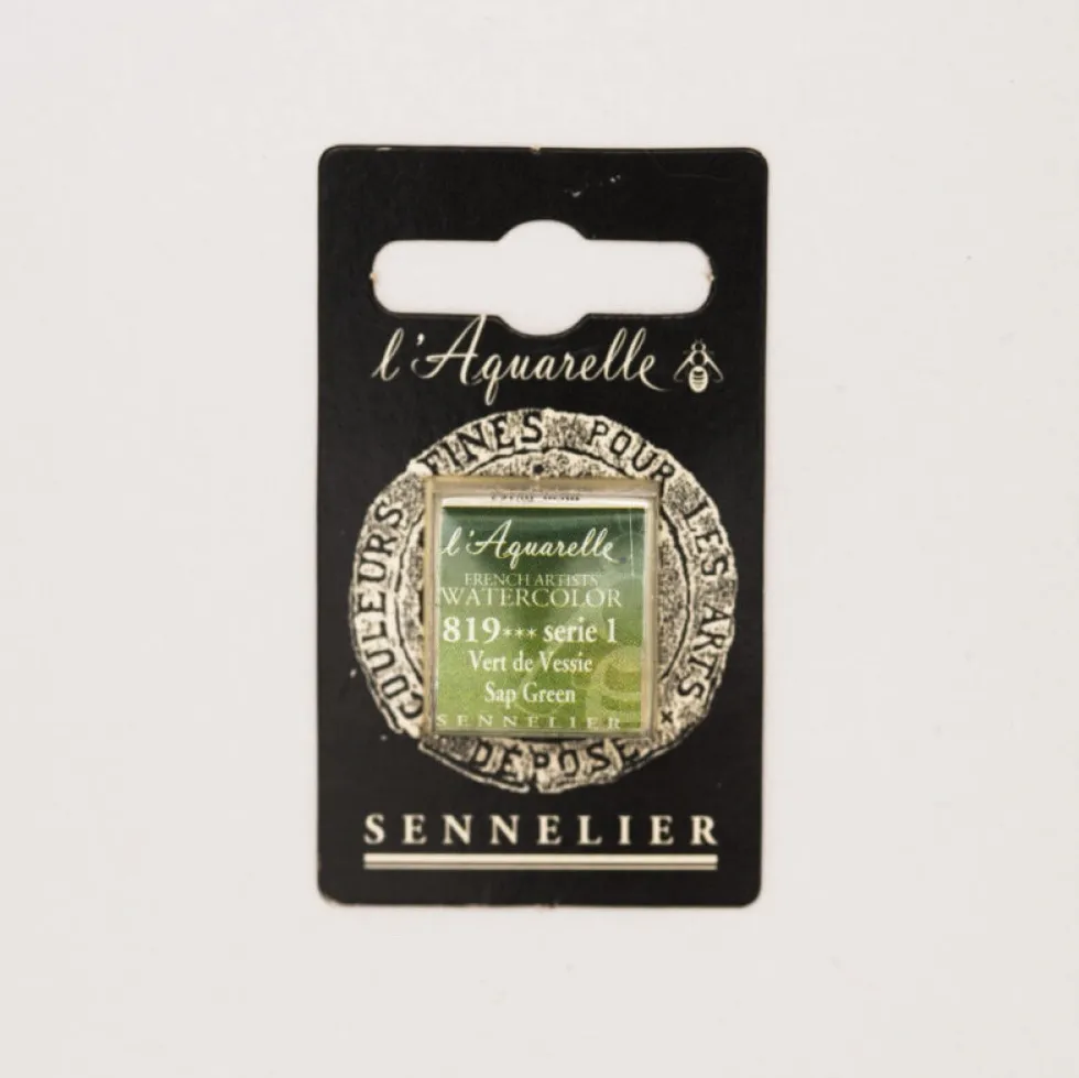 Farba akwarelowa w półkostce l’Aquarelle - Sennelier - 819, Sap Green