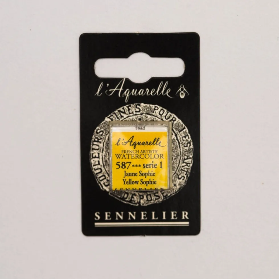 Farba akwarelowa w półkostce l’Aquarelle - Sennelier - 587 Yellow Sophie