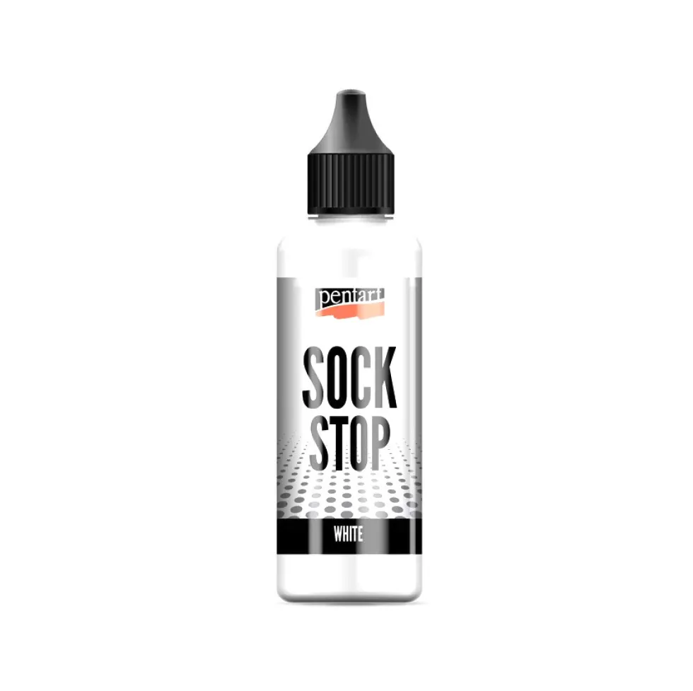 Farba antypoślizgowa Sock Stop - Pentart - White 80 ml