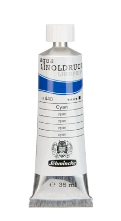 Farba Aqua Linoprint - Schmincke - 440, Cyan, 35 ml