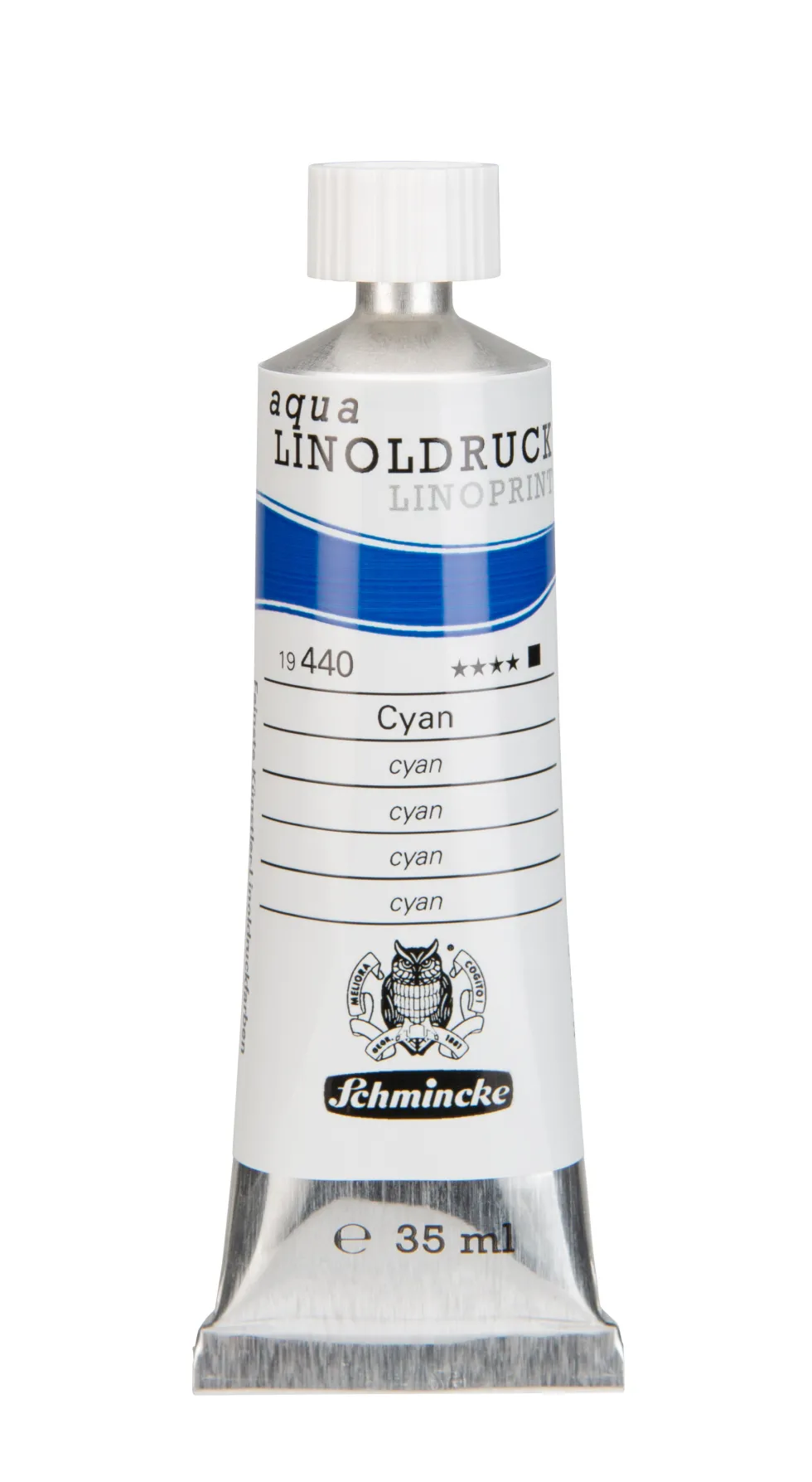 Farba Aqua Linoprint - Schmincke - 440, Cyan, 35 ml
