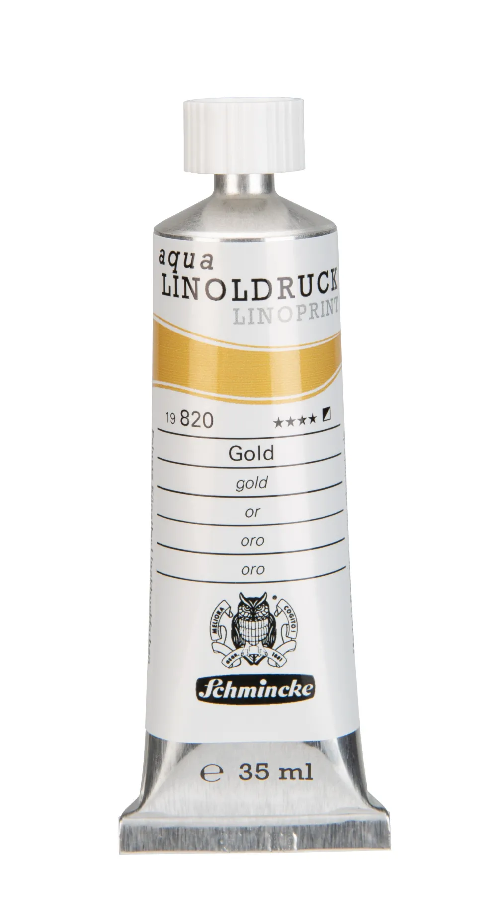 Farba Aqua Linoprint - Schmincke - 820, Gold, 35 ml