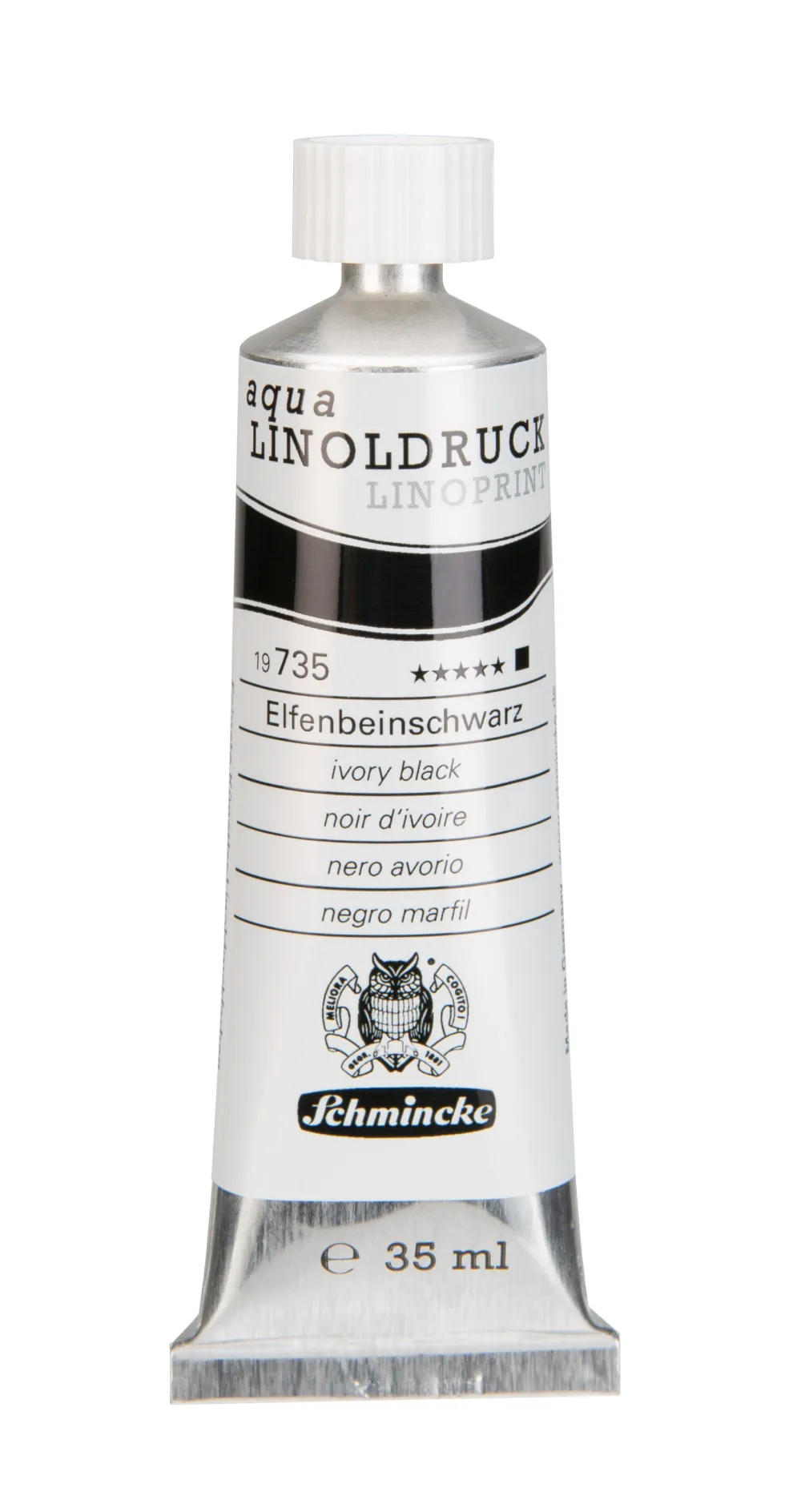 Farba Aqua Linoprint - Schmincke - 735, Ivory Black, 35 ml