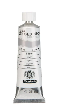 Farba Aqua Linoprint - Schmincke - 810, Silver, 35 ml