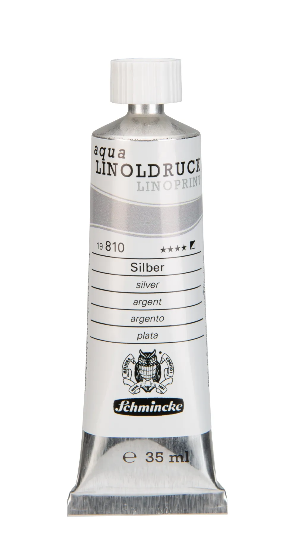 Farba Aqua Linoprint - Schmincke - 810, Silver, 35 ml