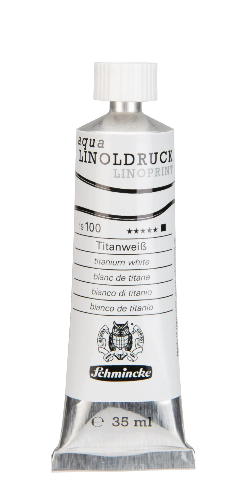 Farba Aqua Linoprint - Schmincke - 100, Titanium White, 35 ml