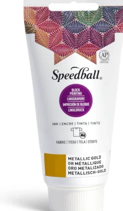 Farba do linorytu Block Printing Ink - Speedball - Metallic Gold 75 ml