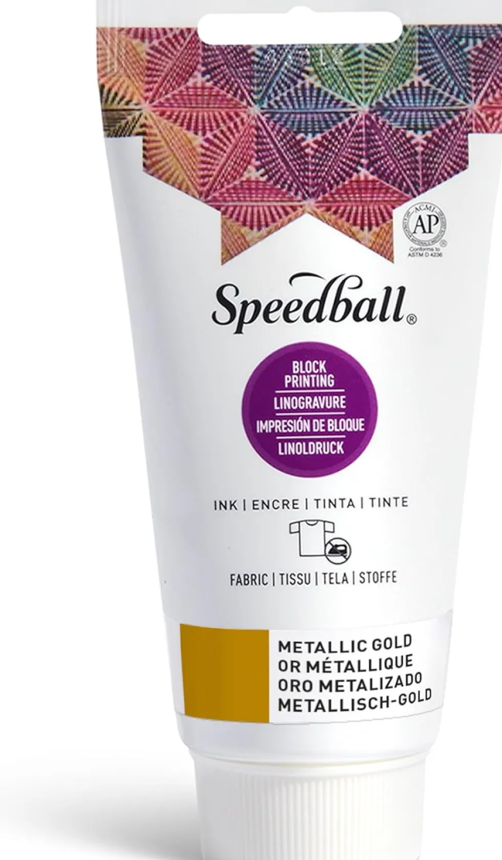 Farba do linorytu Block Printing Ink - Speedball - Metallic Gold 75 ml