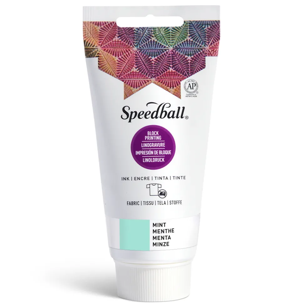 Farba do linorytu Block Printing Ink - Speedball - Mint 75 ml