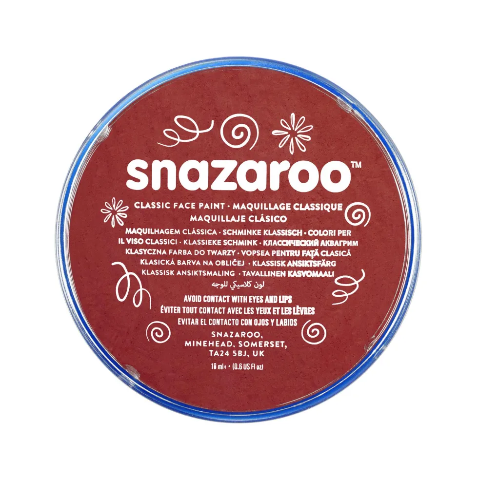Farba do malowania twarzy - Snazaroo - Burgundy, 18 ml