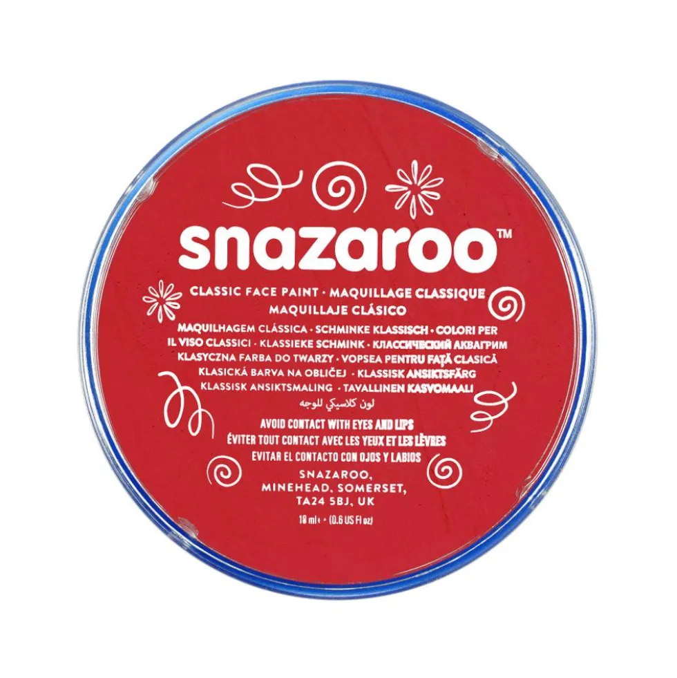 Farba do malowania twarzy - Snazaroo - czerwona, 18 ml